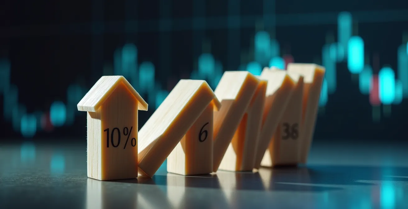 Illustration du biais d'ancrage dans l'estimation immobilière avec effet domino financier