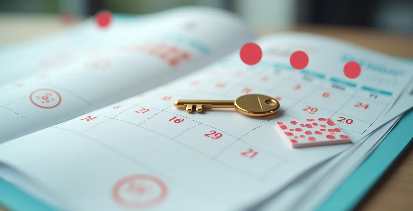 Calendrier illustrant les délais et pénalités de retard de livraison en VEFA