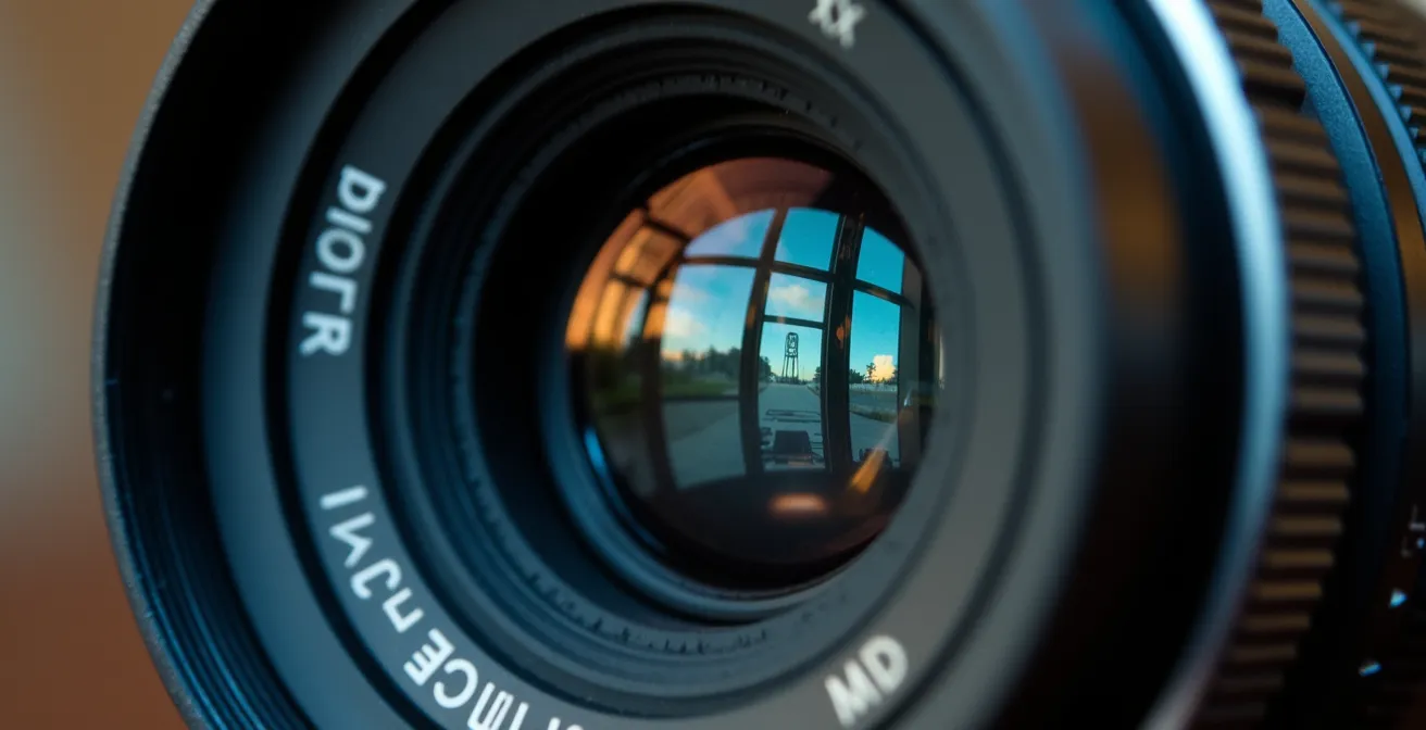 Photographe professionnel préparant une séance photo immobilière avec équipement haute technologie