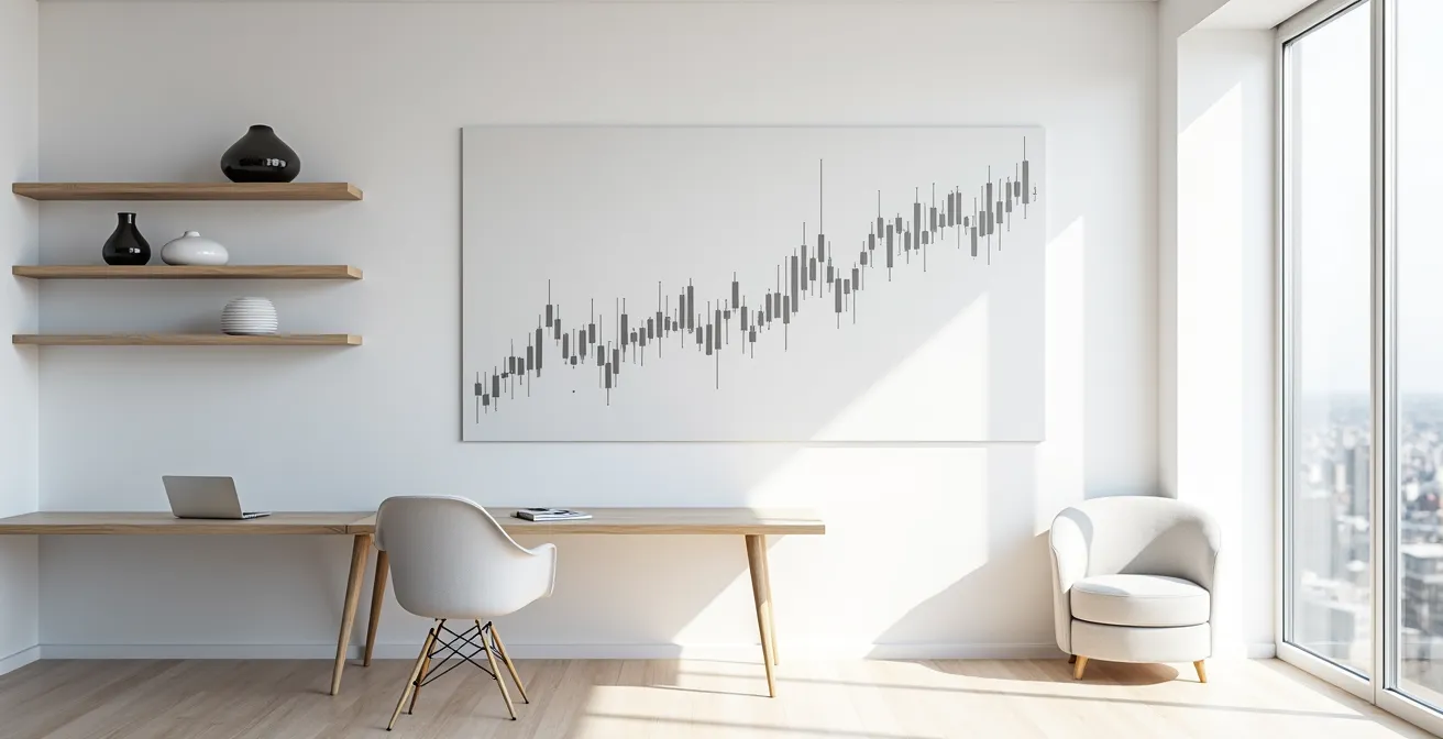 Graphique symbolique montrant l'évolution fiscale sur 10 ans entre statut LMNP et LMP